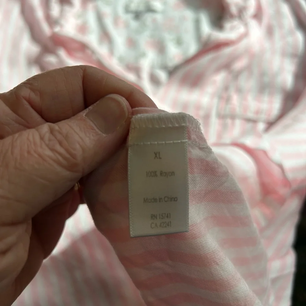 PJ Salvage Pink & White Striped Short Sleeve Pajama Set